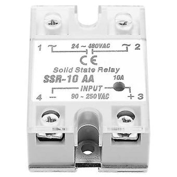 SSr 10 AA 10A Solid State -relemoduuli SSR AC-AC Tulo 90-250V AC Lähtö 24-480V AC