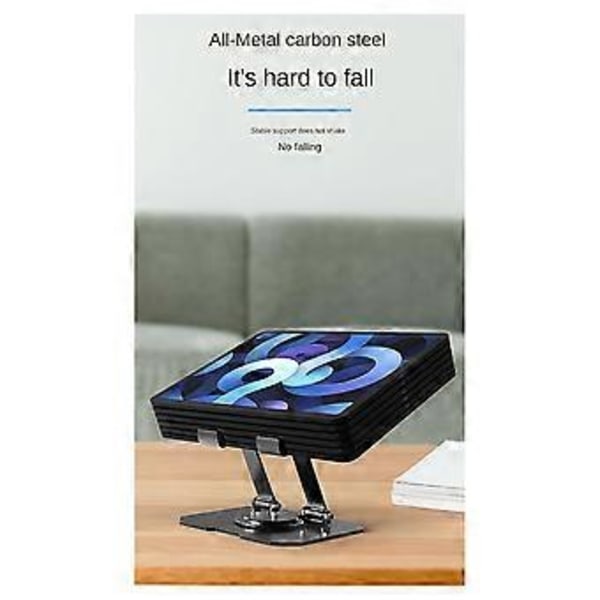 360 Tabletställ Vikbart och Lyftande Hållare Skrivbord Värmeavledningsbas Fäste Silver