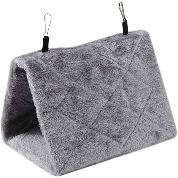 DENUOTOP Peony Parrot Hammock Bird Nest Warm Soft Plush Hammock Hanging Cage Tent for Parrot Birds Winter Warm Bed Pet Toy Pocket Cotton Bed
