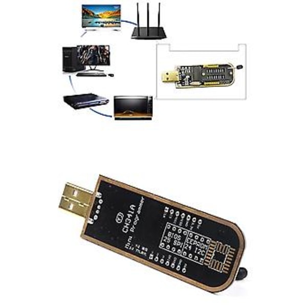 Ch341a Programmer USB Bundkort Routing LCD Bios/flash/24/25 Bundkort