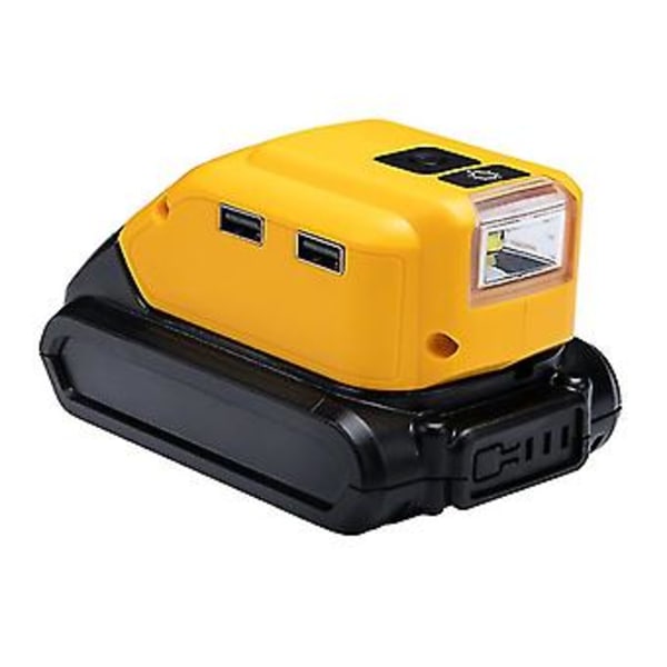 B090 Egnet For 12v18v Verktøy Lader Dobbel Usb Med 3w Lampe