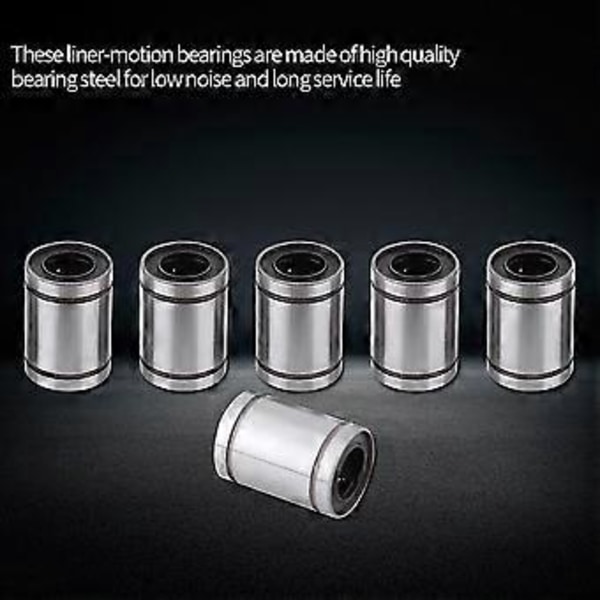 10-pack 12mm Linjär Kullager Dubbeltätad Bussning För Stång - 3D-skrivare, CNC-delar