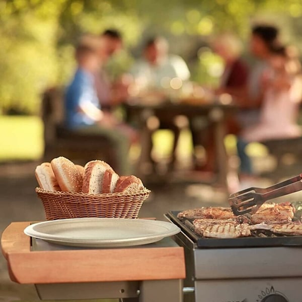 50-pack superstyva papperstallrikar 100 % biologiskt nedbrytbara och komposterbara, miljövänliga, kraftiga, återvinningsbara, perfekta för picknick och (22,9 cm)
