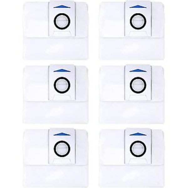 6 stk. støvposer til Deebot X1 Omni Auto-empy station, 3L kapacitet erstatningspose til Ecovas Omni X1/x