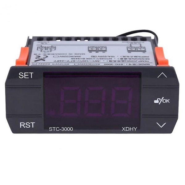 Stc-3000 110v-220v 30a press digital temperaturkontrolltermostat med sensorstyrningsverktyg