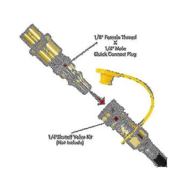 1/4 tomme RV Quick Connect Adapter Udskiftning Til Q 100, 1000, 200, 2000, 1200, 2200 Bærbar Gas G