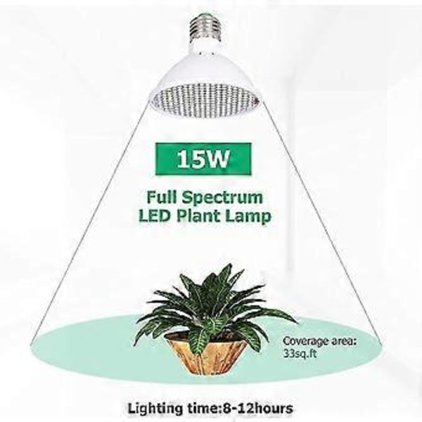 LED Växtlampa 48W Växtlampa LED med Rött Blått Ljus Växtlampa