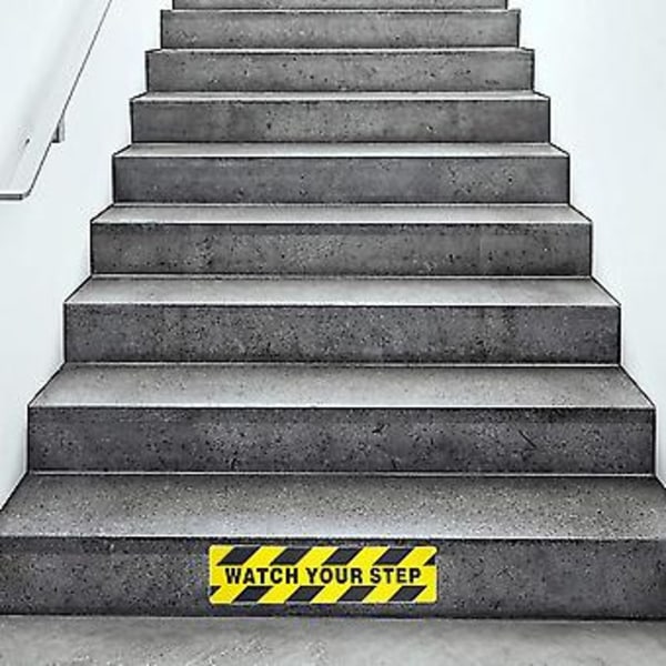 Se Opp Gulvmerker 6x24 Tommer Varselskilt Gulvtape Sklisikker Abrasivt Lim