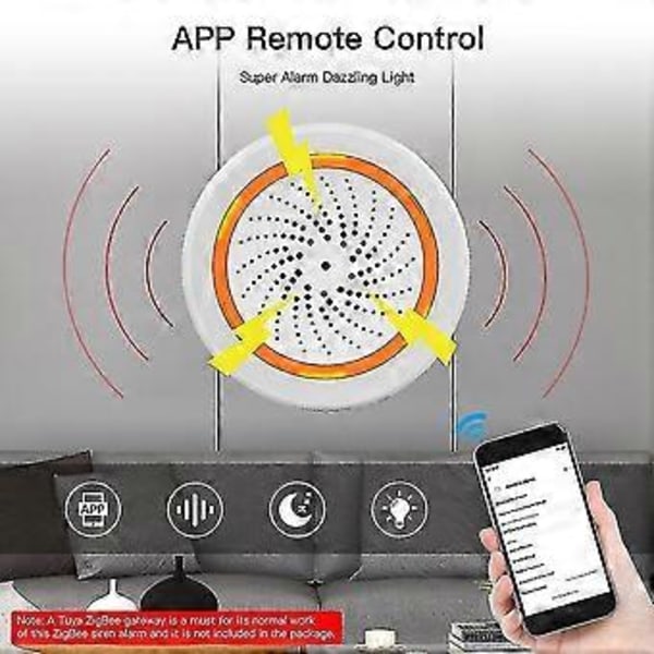 Hoteste Trådløs Sirene Alarm Lyd Lys Sensor Indbygget Batteri Zigbee Sensor Temperatur Fugtigheds Alarm Sirener Smart Home