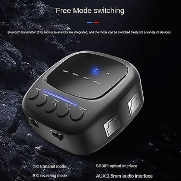 Spdif Tann 5.2 O 3.5mm Aux Optisk Trådløs Mottaker Sender Adapter For TV Bil