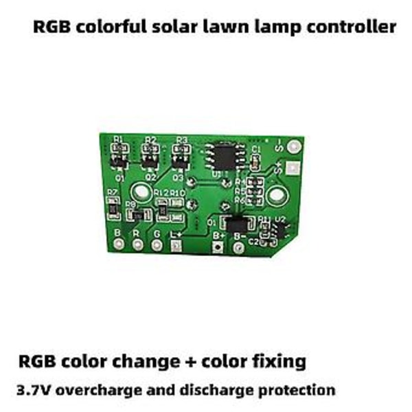 Solcellekredsløbskort 3.7v S Solcelle Havelampe RGB Skiftende Solcelle