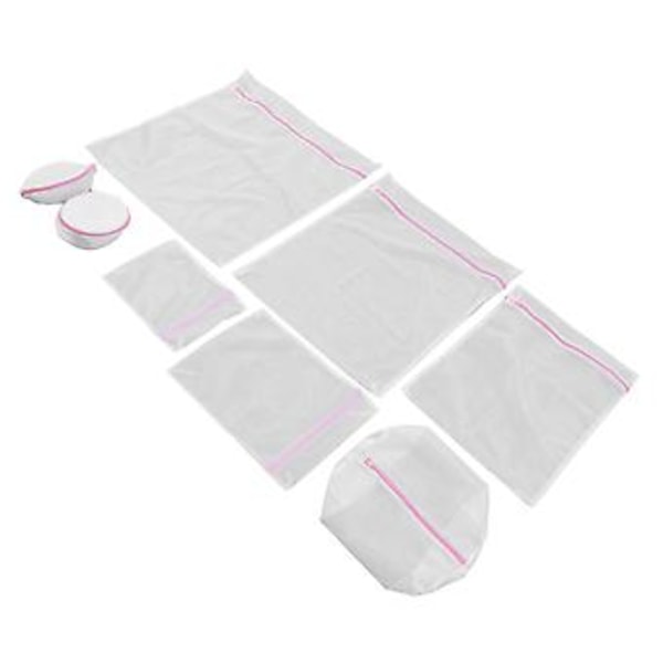 8 stk. Mesh Vaskeposer Multifunksjonelle Holdbare Gjenbrukbare Mesh Vaskeposer for Hjemmereise