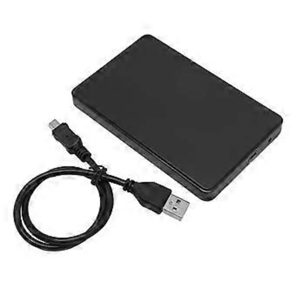 Harddisk-boks, 2,5-tommers HDD-kabinett USB2.0 SATA Harddisk-boks Tommers HDD-kabinett Elegant estetikk