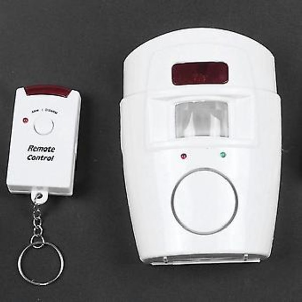 Trådlöst hemlarmsystem med detektor +2x fjärrkontroller PIR infraröd rörelsesensor