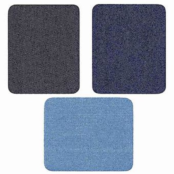 Stryge-på Denim Lapper til Jeans 12 stk, 3 Farver (12,4 x 9,4 cm)