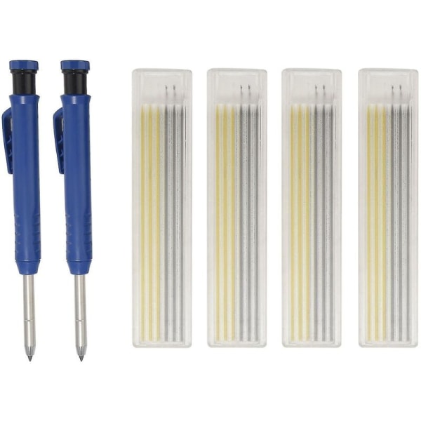 Solid Carpenter Pencil 2 Construction Pencil Long Nosed Deep Hole Pencil With Built-in Sharpener Re