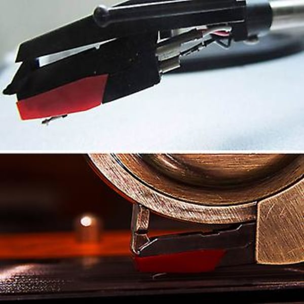 2X Skivspelare Fonograf Diamant Stylus Nålar Tillbehör För Grammofon Skiva