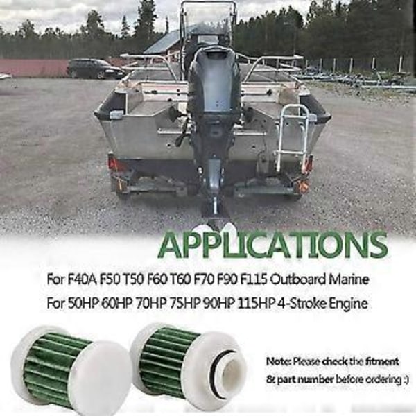 6 kpl 6D8-WS24A-00 polttoainesuodatin F40A F50 T50 F60 T60 F70 F90 -bensiinimoottorille, perämoottorin suodatin 40-115 hv