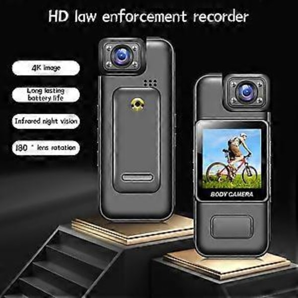 -M11 HD 4K Wifi Kamera Digital Video Mini Handhållen Brottsbekämpningsinspelare 180 Roterbar Lins Utomhussportkamera