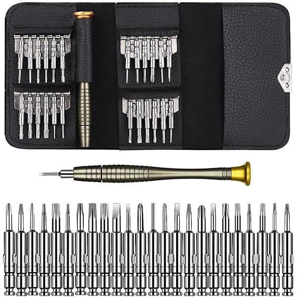 25 i 1 Mini Precision Skruetrækkersæt Reparationsværktøj Velegnet til Iphone, Bærbare computere, Ure, Smykker, Legetøj, Briller og Andre Skruetrækkersæt,