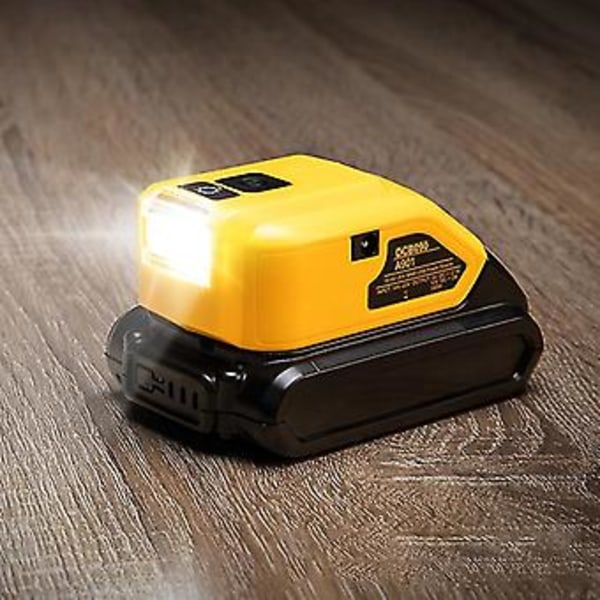 B090 Egnet For 12v18v Verktøy Lader Dobbel Usb Med 3w Lampe