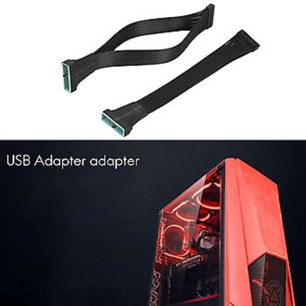 Liten Mini USB 3.0 19 Pin Intern Förlängnings Header Adapter Kabel För Moderkort 15cm