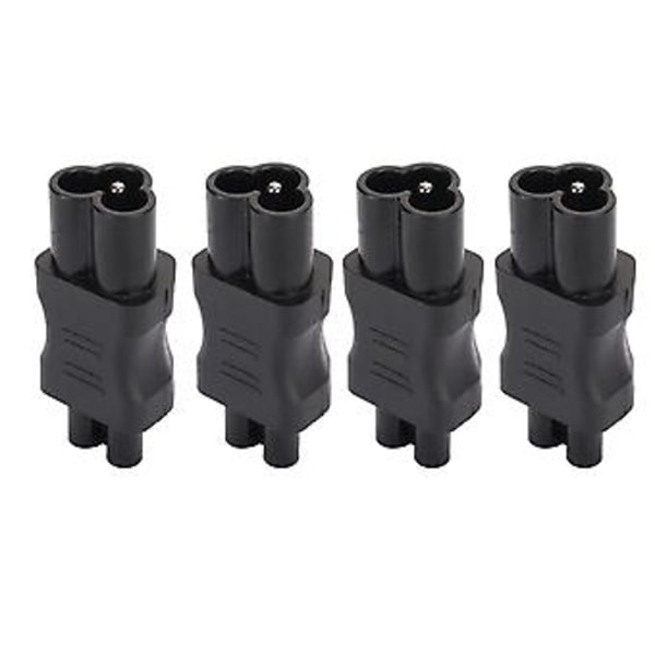 4 stk. IEC320 C6 til IEC320 C5 Strømadapter IEC320 C6 til C5 Strømkabel Adapter Konnektor Konverter til Laptop
