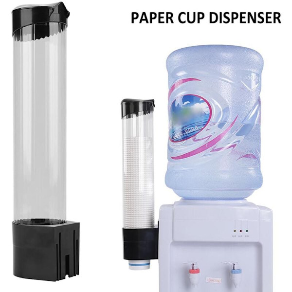 Papirkopsdispenser, 60-80 Plast Papirkops Opbevaringsarrangør med One Touch Knap Praktisk Kopholder, Zeroneiauh2c5ste-02, Sort