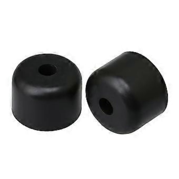 12 X Runde Sorte Plastikk Møbelføtter 50mm Dia For Skrivebord Stol Sengebein