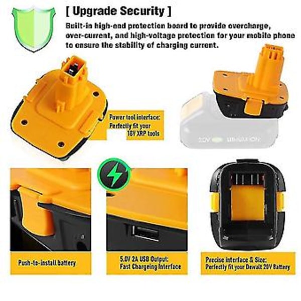 Batteriadapteromvandlare Dca1820 För 18v Verktyg, 20v Batteri Dcb203