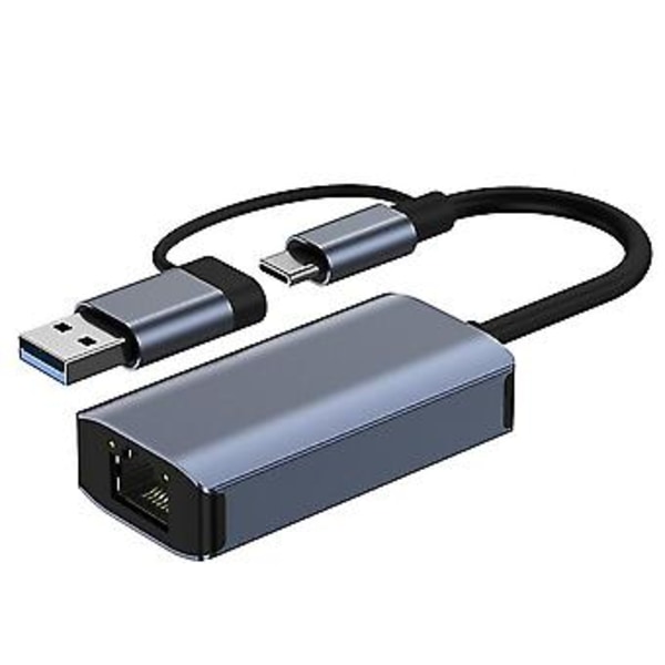 Usb 3.0 Gigabit Ethernet Adapter Usb C Rj45 Nettverkskort Nettverksforlenger Kabel Splitter