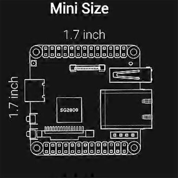 Milk-V Duo S Utviklingskort+2MP CAM C906 RISC-V ARM Støtter Ett-Klikks Bytte ARM/RISC-V Oppstart Basic Versjon