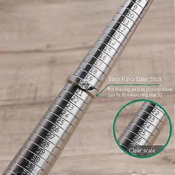 Ringmätare Verktyg Ring Dorn Stick Ring Mätsticka Metall Dorn