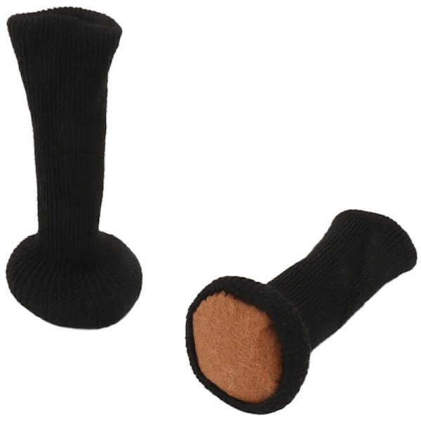 20 stk. Elastiske polyester filt bordben beskyttende cover stolben gulvbeskytter cover til hjemmet (ren sort)