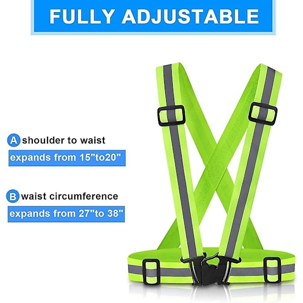Säkerhetsväst + Reflexarmband. Reflexjusterbar Elastisk Säkerhet