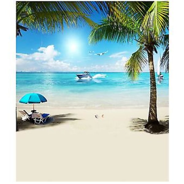 3x5ft Strandfotografering Bakgrunn Vinyl Studio Bakteppe Rekvisitter