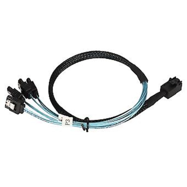 12GBPS Mini SAS HD SFF 8643 til 4 SATA 3.0 Kabel PVC Dobbeltkanal 7P Server Harddisk Array Datalinje 1m / 3.3ft