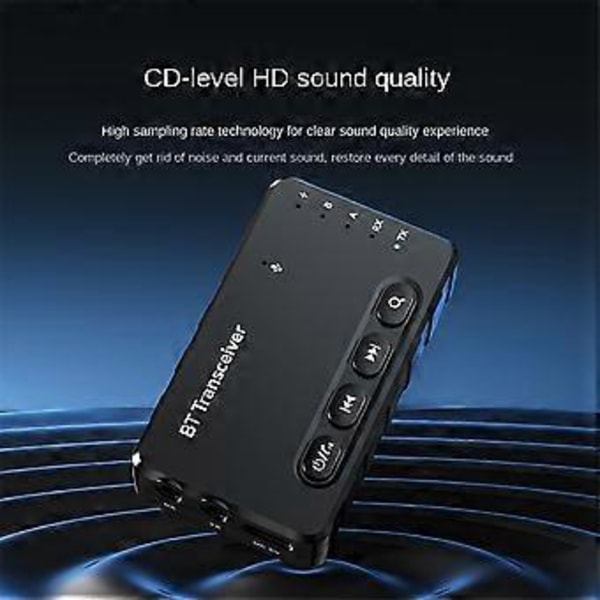 Langattomat kuulokkeet Bluetooth 5.2 Lähetin Vastaanotin Matala viive Dual Link Langaton audioadapteri AUX Autoon