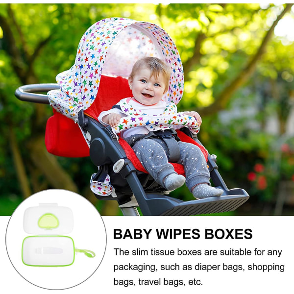 Baby Wipes Dispenser Wipes Dispenser Baby Outdoor Travel Stroller Wet Wipes Box Blå