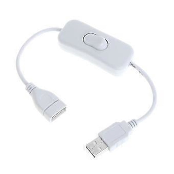 USB-kaapeli Uusi 28cm USB 2.0 A Uros - A Naaras Jatkojohto Valkoinen Kaapeli Wit