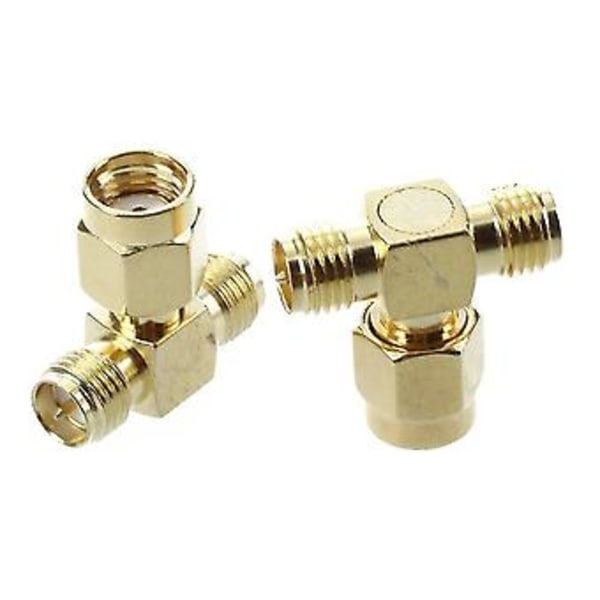 2 kpl Rp Sma - Kaksi Rp Sma Fe Triple T Rf -sovitinliitintä 3-suuntainen jakaja
