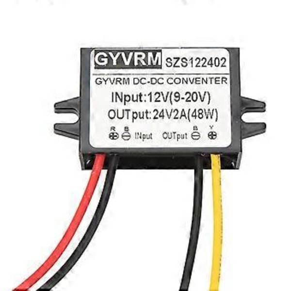 DC till DC Step Up Modul IP67 Vattentätt PP Hölje Boost Spänningsomvandlare Modul 12V 9-20V till 24V 2A