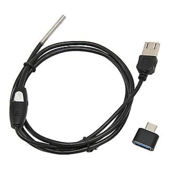 USB-endoskooppi 1080P 3,9 mm kamera IP67 vedenpitävä Type C teollisuusboreskooppi 6 himmennettävällä LEDillä autokorjaukseen, 1 m