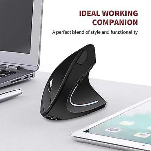 Ergonominen hiiri, pystysuuntainen langaton tietokonehiiri 2.4g