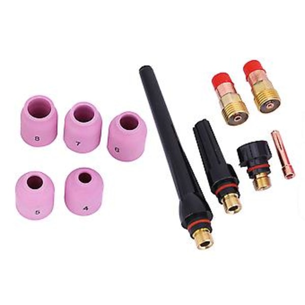 13PCS TIG Gaslins-kit 1/16in - 3/32in T23D för 17/18/26 TIG Svetsbrännare 13st