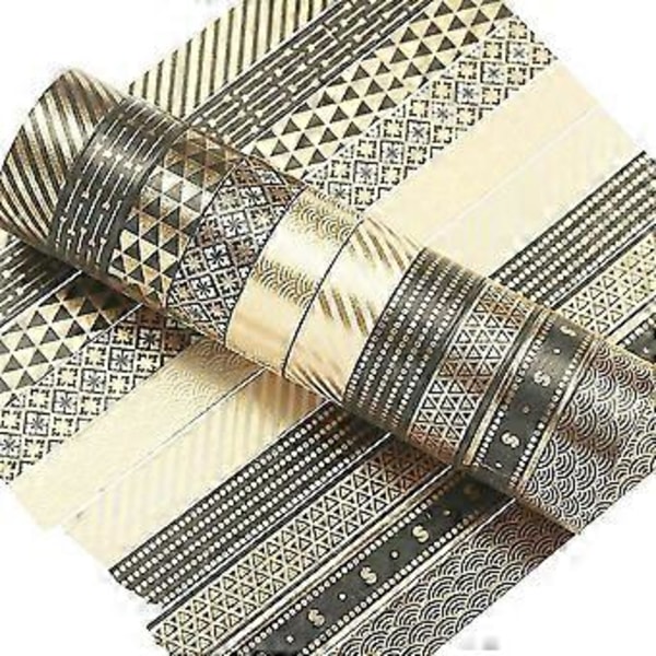 10 Folie Washi Tape Sæt Papir Scrapbooking Klæbende Maskering DIY