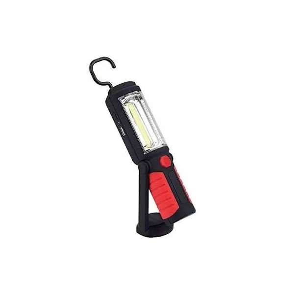 Hands-Free LED-taskulamppu [2018 UUSI VERSIO] 3W COB LED-työvalo 2-in-1 retkeilyyn/vaellukseen/autoon/talliin/työpajaan taskulamppu Kaksi valaistustilaa Punainen
