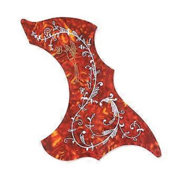 8-pack Akustisk Gitarr Plektrumskydd Självhäftande Kolibri- och Vattenformade Gitarrplektrumskydd för 40-tums och 41-tums Gitarr