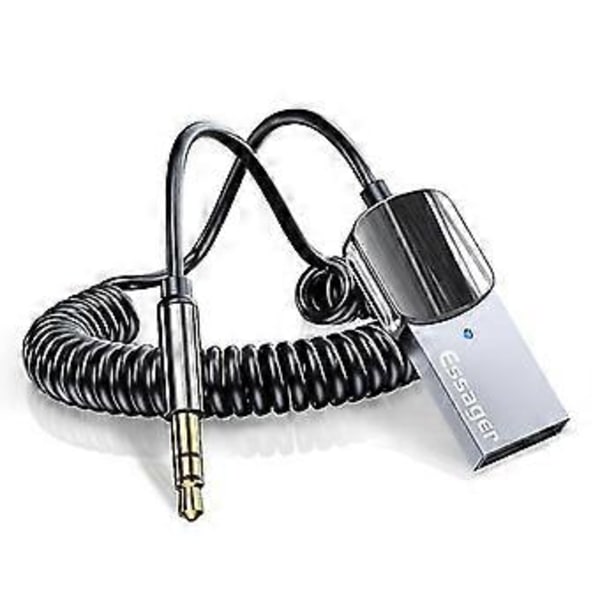 Bluetooth Aux Adapter Dongle USB til 3,5 mm Jack Bil Audio