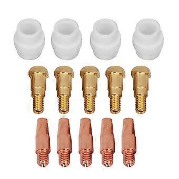 14 kpl Kosketuskärki Kaasudiffuusori Kärjen Pidike Sarja Binzel 24KD MIG Hitsauspolttimelle 1.0mm